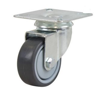 50mm Rubber Wheel 30kg Capacity Swivel Castor