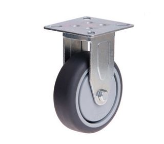 75mm Rubber Wheel 50kg Capacity Rigid Castor