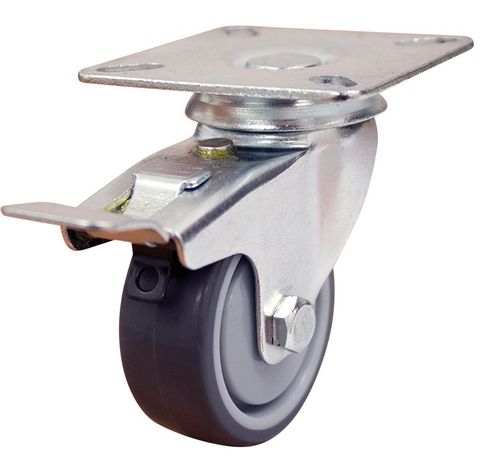 50mm Rubber Wheel 30kg Capacity Swivel/Brake Castor