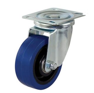 100mm Reb Rubber Wheel 150kg Swivel Capacity