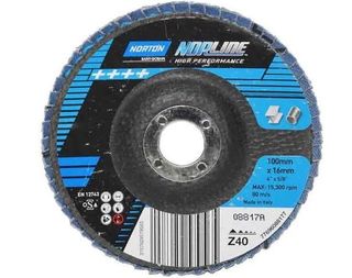 125 x 22 x P80 Flap Disc Norline - Norton