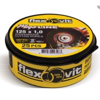 125 x 1 x 22 INOX T41 Cut-Off Disc Box of 25 - Flexovit