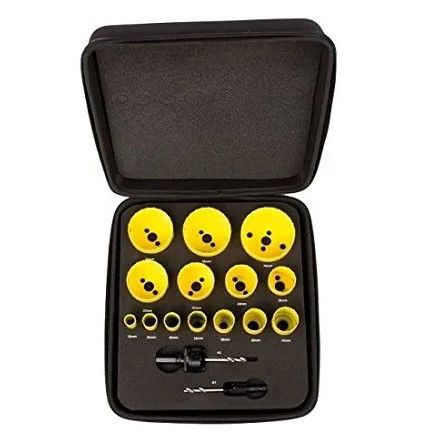 Bi Metal Fast Cut Kwik Change Universal Holesaw Kit 16, 20, 22, 25, 29, 32, 35, 38, 44, 51, 57, 64, 68, 76 - Starrett