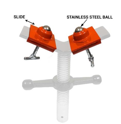 XCEL ARC PIPE STAND BALL TRANSFER HEAD SS