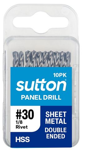 3.3mm (#30) Double ended  Panel Drill 10Pk - Sutton