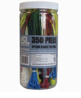 ISL 350pc ISL Coloured Cable Tie Assorted Pack