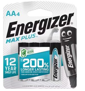 Energizer Max Plus AAA Alkaline Battery 4 pack