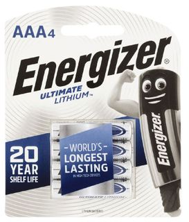 Energizer Ultimate Lithium AAA Battery 4 pack
