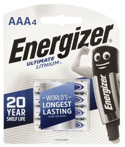 Energizer Ultimate Lithium AAA Battery 4 pack