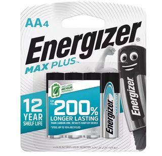 Energizer Max Plus AA Alkaline Battery 4 pack
