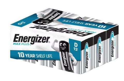 Energizer  Max Plus  D Battery Bulk Box of 12