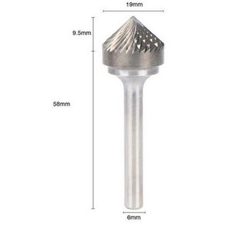 19 x 6mm Shank Cone Countersink Carbide Burr - DTD