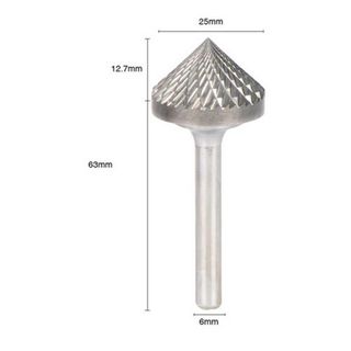 25 x 6mm Shank Cone Countersink Carbide Burr - DTD