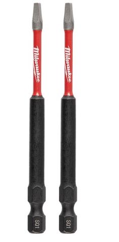 SHOCKWAVE™ POWER BIT SQUARE RECESS #1 89MM (3-1.2") 2PK