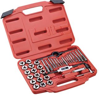 40 piece Metric Tap & Die Set M3 - M12 Coarse & Fine Threads  Blow Mold Case - HANS