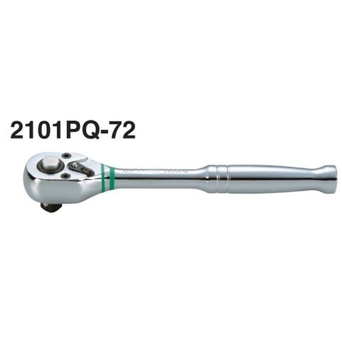 1/4" Dr. Quick Release 72T Ratchet Plain Handle - HANS