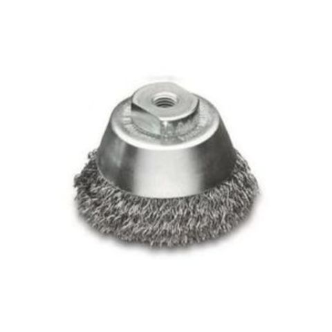 60mm M10x1.5 Crimped Wire Cup Brush - LESSMAN