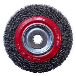 Josco 200mm x 19mm Multi-Bore Crimped Wheel Brush