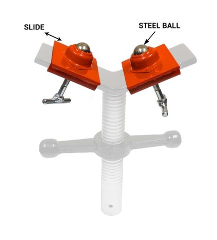 XCEL ARC PIPE STAND BALL TRANSFER HEAD PER PAIR