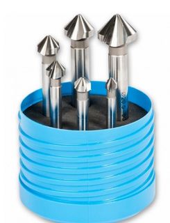 Osborn 6 piece  3 Flute 90deg HSSCo8 Countersink Set (6.3mm, 8.3mm, 10.4mm, 12.4mm, 16.5mm & 20.5mm)