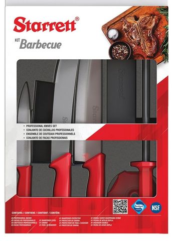 Starrett 6 Piece Barbecue Kit - Red