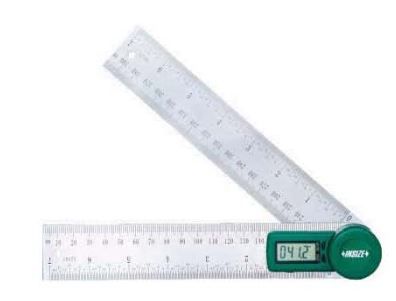 Digital Protractor 200mm, 0-360 deg - INSIZE