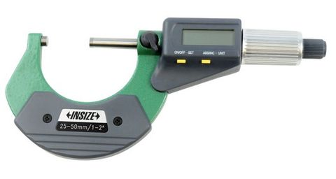 Digital Outside Micrometer 25-50mm/1-2", 0.001mm/0.00005" - INSIZE