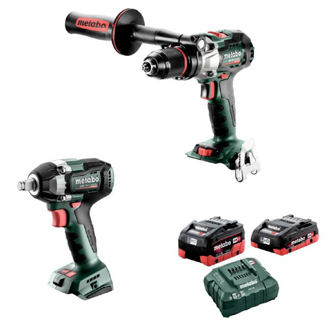 Metabo 18v B/less 130Nm Impact Drill & 300Nm Impact Wrench 2pc Combo