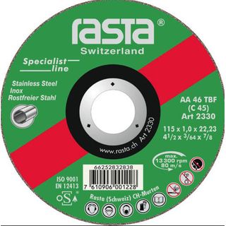 125 x 2.5 x 22 INOX Cut-Off Disc - RASTA 50% OFF NORMAL LIST PRICE