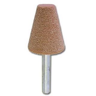 Tapered Cone Flat Nose Mounted Point 25x32 x 6mm Shank