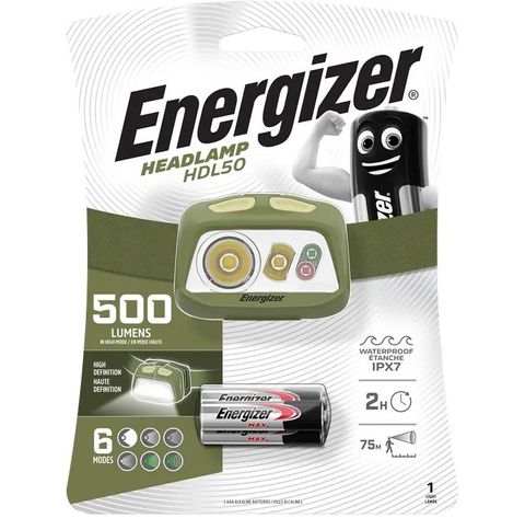 500 lumen LED technology, IPX7 water-resistant,  Head Lamp