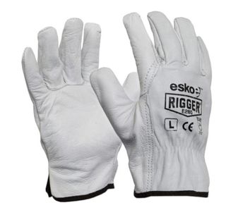 Natural Cowgrain 'A' grade Leather Rigger Glove size Small