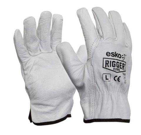 Natural Cowgrain 'A' grade Leather Rigger Glove size Small
