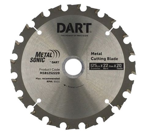 Dart Metal Blade 125mm 20T 22.2mm Bore