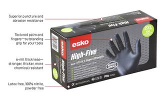 Large High Five Black Nitrile Glove - Esko