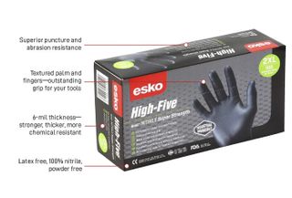 Extra Large High Five Black Nitrile Glove - Esko