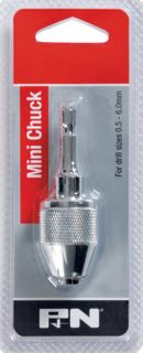 0.5 - 6mm Quickbit Mini Chuck 1/4" Hex Shank - P&N