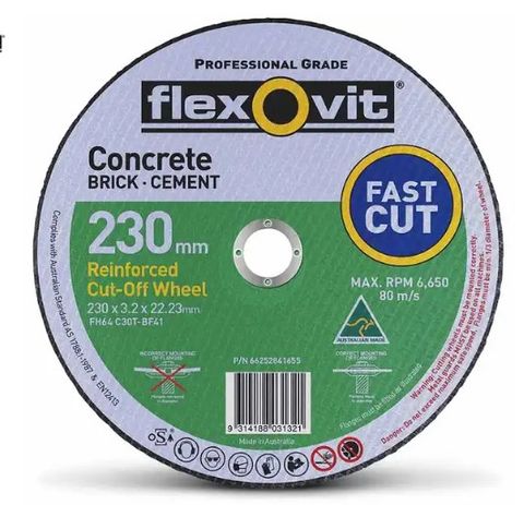 230 x 3.2 x 22mm Masonry Cut Off Disc - Flexovit
