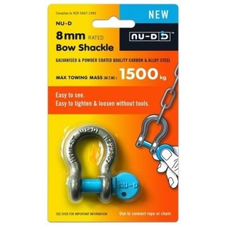 8mm x 1500Kg Nu-D Tested Shackle