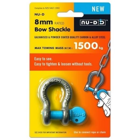 8mm x 1500Kg Nu-D Tested Shackle