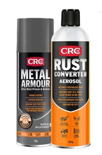 Rust Converter + Metal Armour Aerosol Twin Pack - CRC