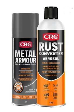 Rust Converter + Metal Armour Aerosol Twin Pack - CRC