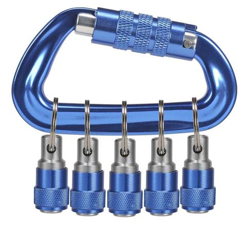 Carabiner & 1/4" Hex Quick Change Holder