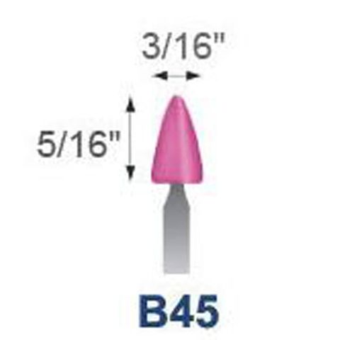 Cone 5mm(D) x 8mm(L) x 3mm Shank  Mounted Point