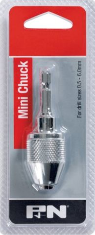 0.5 - 6mm Quickbit Mini Chuck 1/4" Hex Shank - P&N