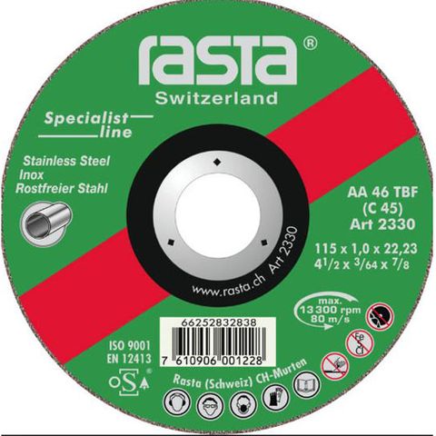 100 x 1.0 x 16 INOX Cut-Off Disc - RASTA
