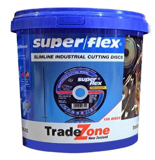 SuperFlex, Cutting Disc, 125mm x 1.0mm x 22.23mm, INOX, Industrial, 100pc Tub