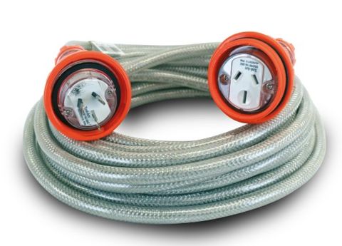 Braided 15m Extension Lead, 3 x 2.5mm2, 3P 15A Plug & Socket