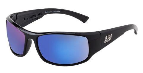 Dirty Dog Muzzle-Satin Black-Grey/Blue Mirror Polarised