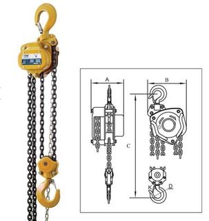 ITM Chain Block HD 3Tonne c/w 1m Sling